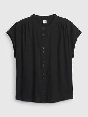 GAP Double Button Cap Sleeve Top
